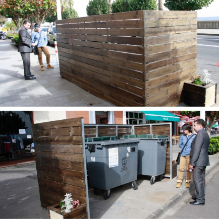 Imatge pels mitjans: Camuflatge de les àrees d’emergència i de les papereres urbanes